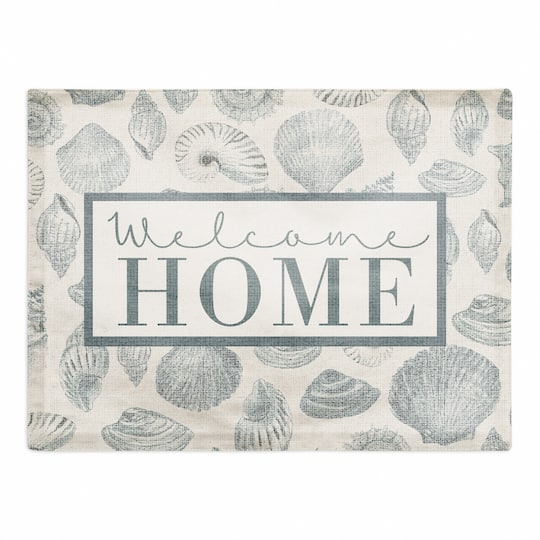 Welcome Home Multi Shell Cotton Twill Placemat